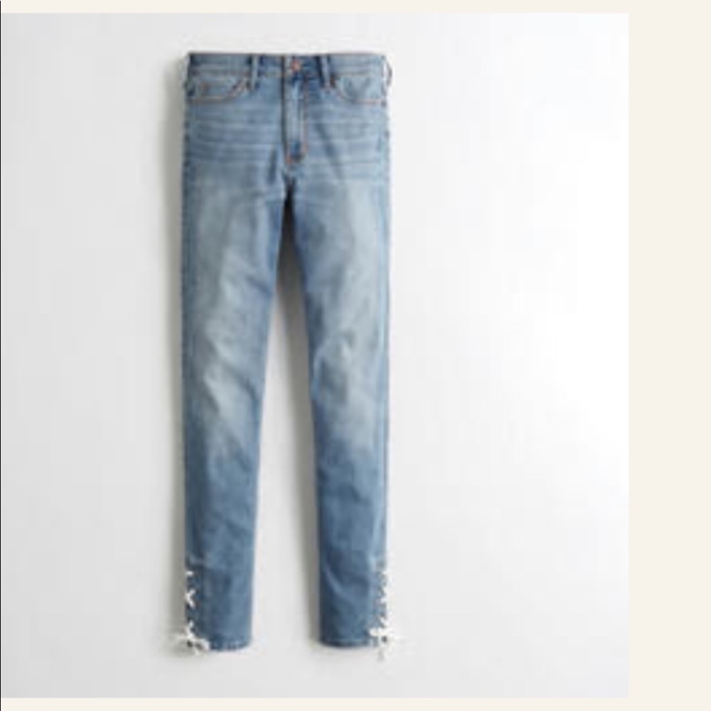 Hollister Skinny Jeans 23 Lace Up Detail
